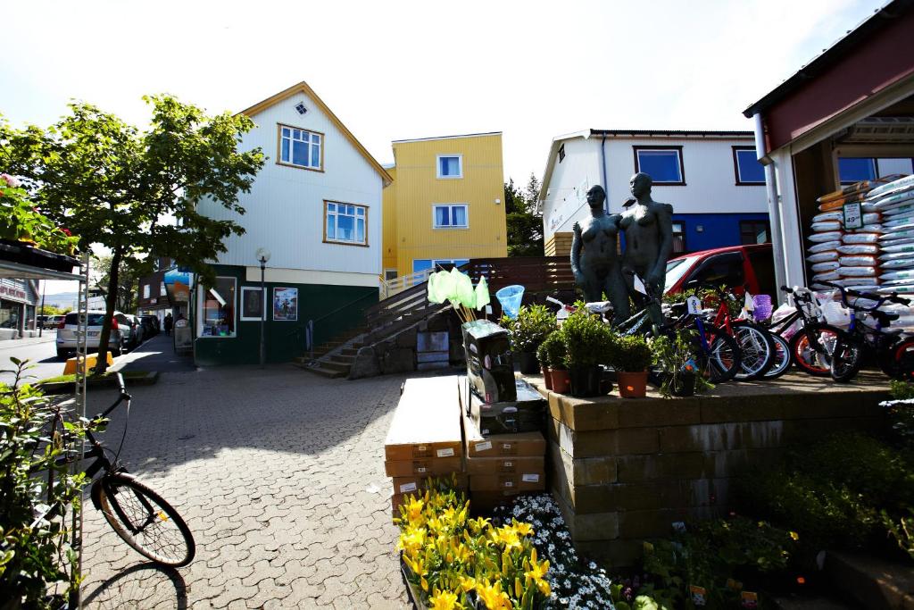 photo of the lodges at 62N Guesthouse, one of the most budget-friendly places for tourists in the Faroe Islands in Torshavn