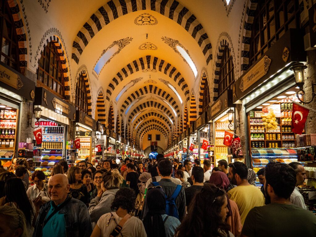 Egyptian Bazaar (spice market) in Turkey, the second largest market in the country