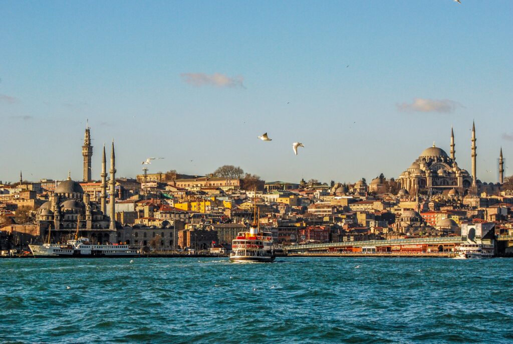 photo with a view of Istanbul in Turkey