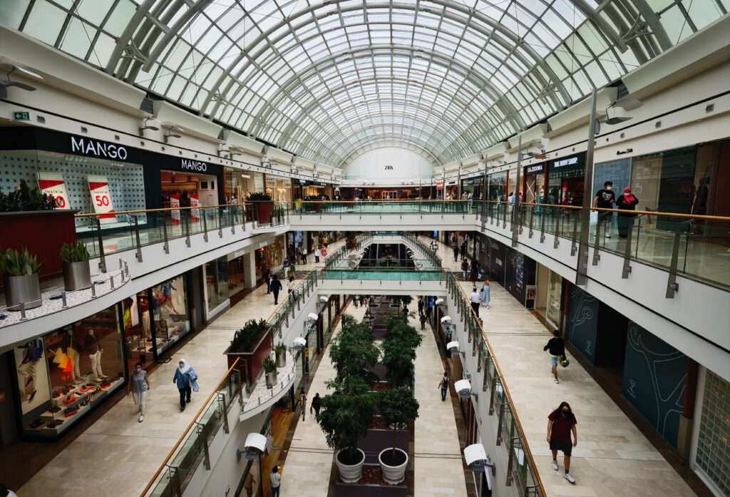 one of the shopping malls in Istanbul, photo taken inside