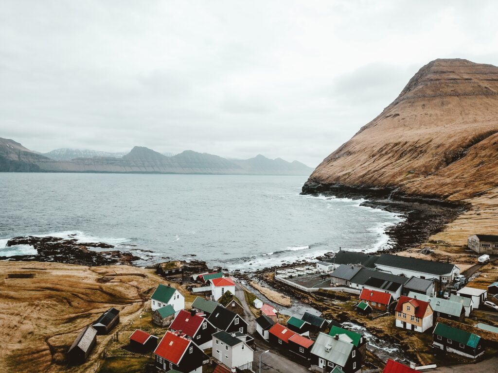 photo of a seaside village in the Faroes