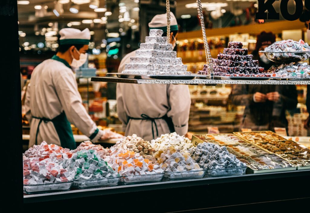 men make Turkish sweets - photo